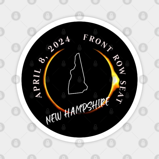 2024 New Hampshire Eclipse Front Row Seat To Total Darkness Magnet by SmoothVez Designs